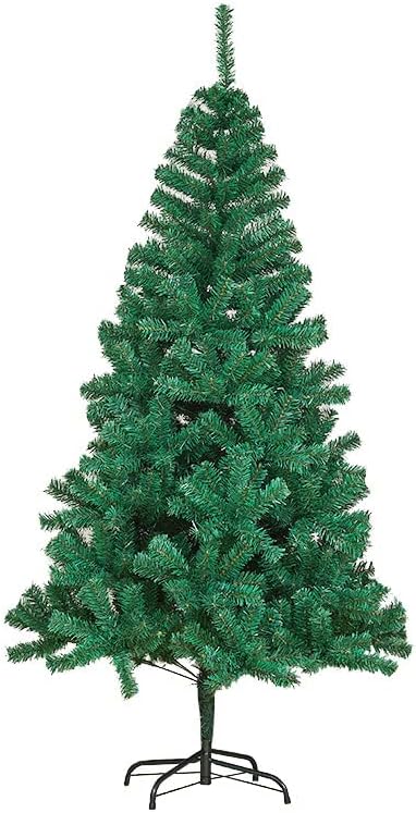 Albero di Natale artificiale 180cm, in PVC, decorazione natalizia per la casa, con supporto in metallo