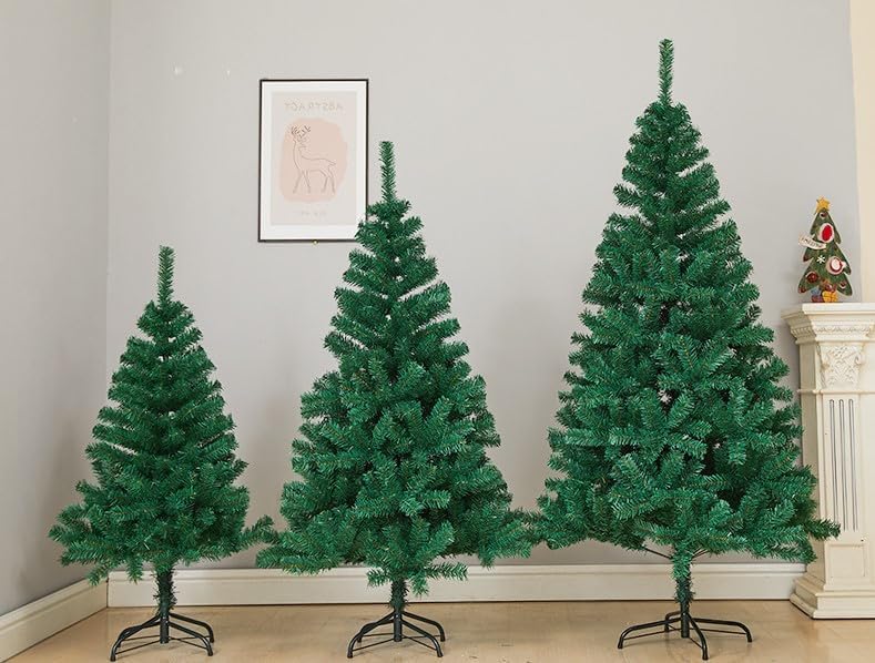 Albero di Natale artificiale 180cm, in PVC, decorazione natalizia per la casa, con supporto in metallo